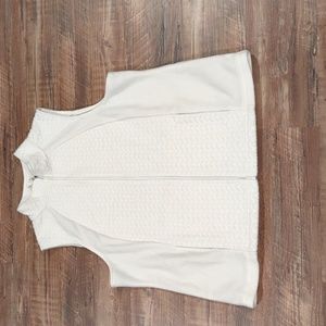 Crofts&barrow woman's petite XL quilted white vest